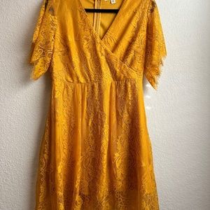Gold lace romper